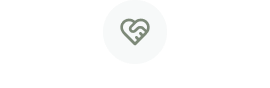 Heart with support hand icon
