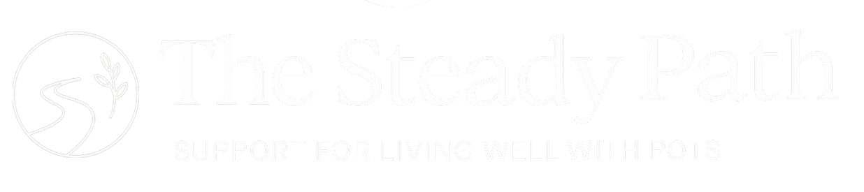 The Steady Path white logo